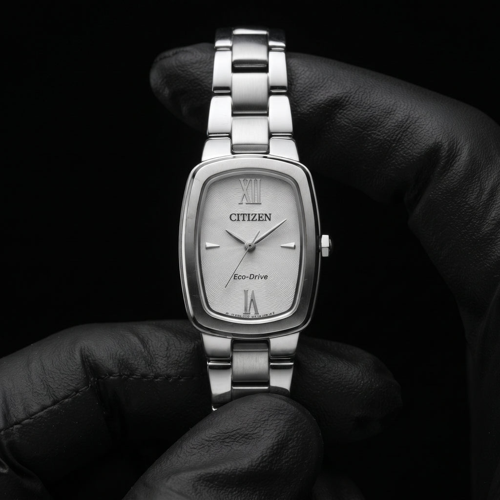 Citizen Eco-Drive Tonneau Çelik Gümüş Kadın Kol Saati | E031-S079038