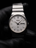 Seiko Quartz Dokulu Gümüş Kadran Çelik Saat